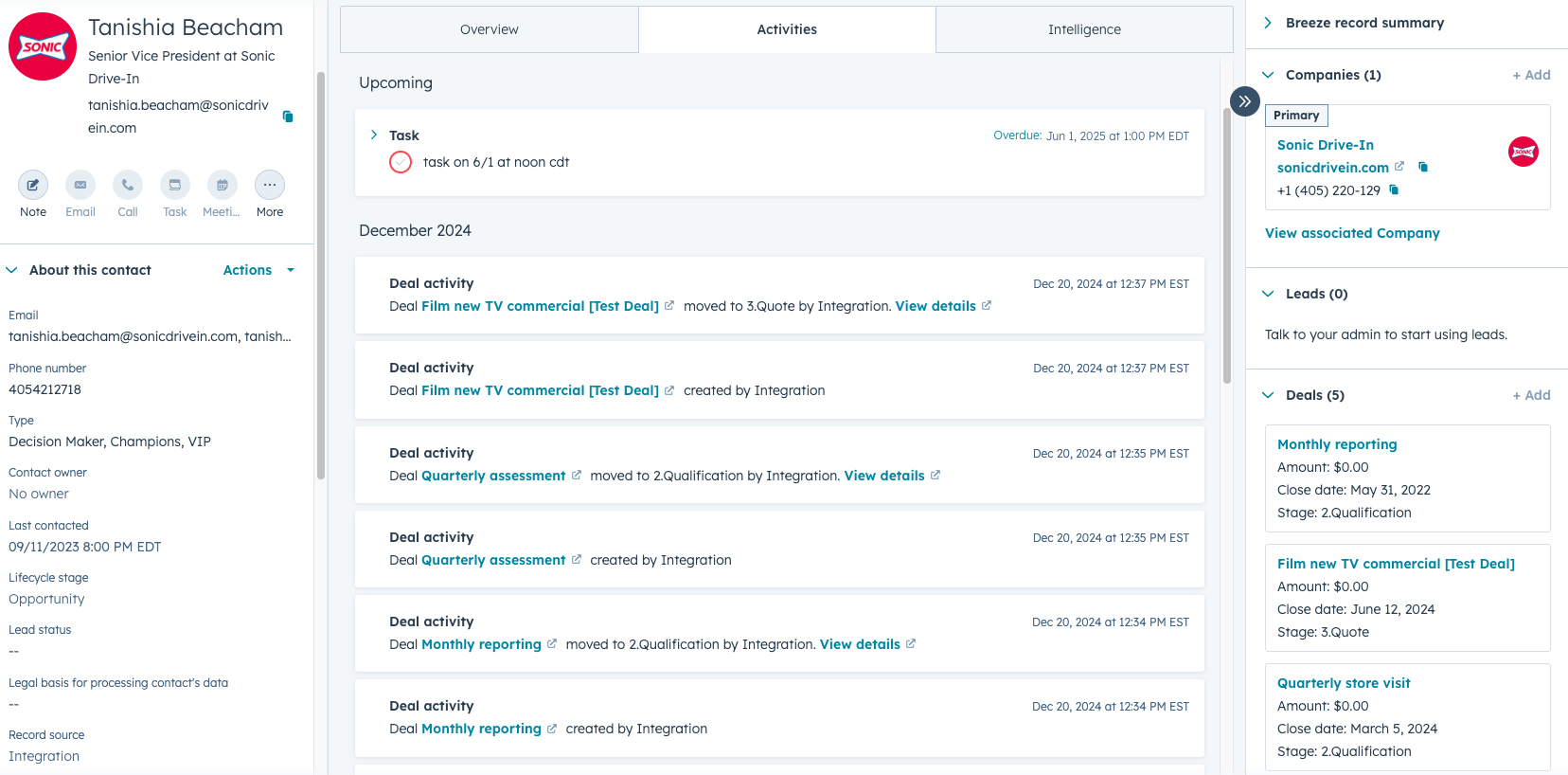 HubSpotContactSyncExample