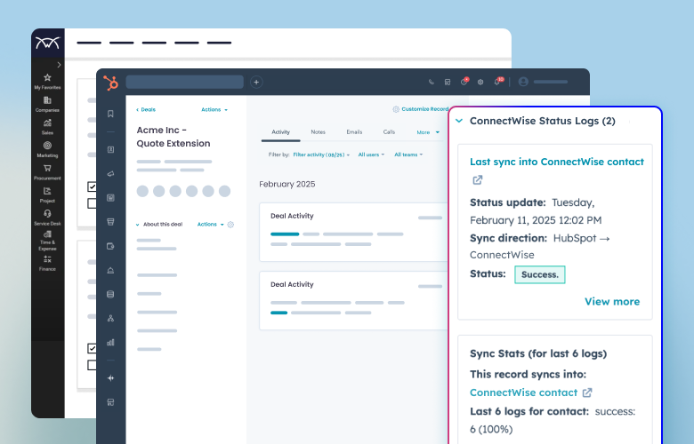 synscsmart-connectwise-sync-status